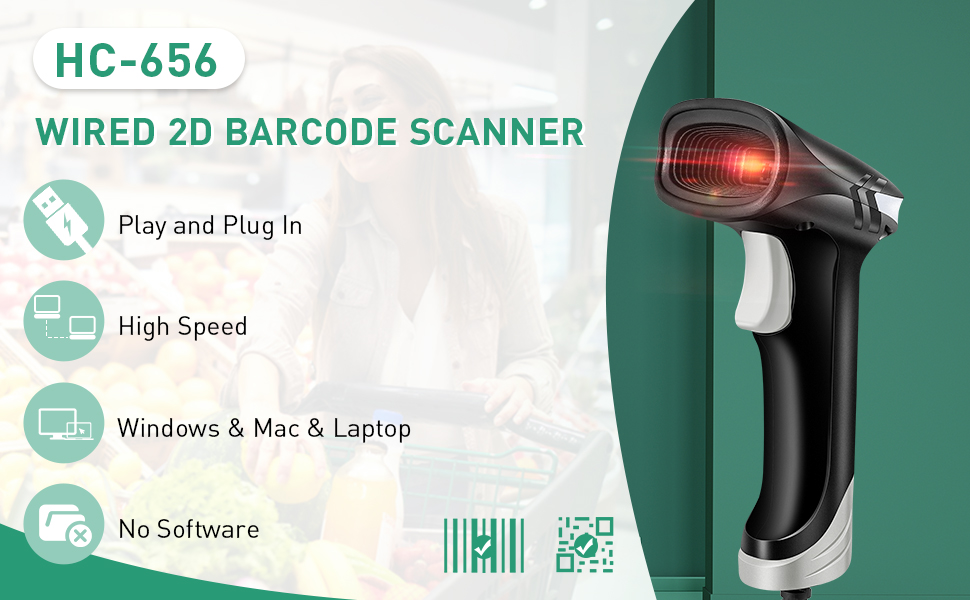 HC 656 JRHC 2D Wired Scanner 